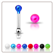 925 Sterling Silver Nose Bone 1.5mm Colored Ball