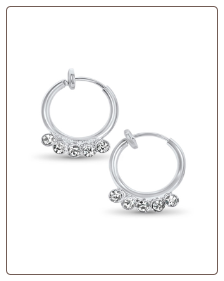 **BLOW OUT SALE** Spring Loaded Fake Earrings 3/8" Clip On CZ