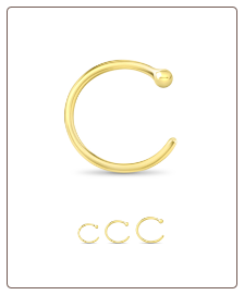 14KT Yellow Gold Open Hoop Nose Ring