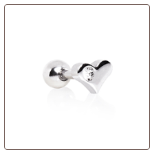 **BLOW OUT SALE** Surgical Steel Ear Cartilage Ring 5mm Heart 18G