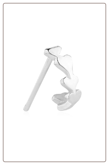 925 Sterling Silver Nose Stud Nose Hugger Heart Design - Choose Your Style & Gauge