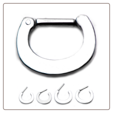 **BLOW OUT SALE** 316L Surgical Steel Septum Clicker Helix Nose Ring Hoop 16G