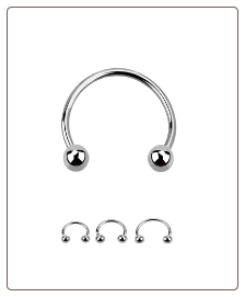 316L Surgical Steel Circular Barbell Horseshoe Septum Ring Choose Your Size 20G
