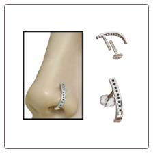 14KT White Gold Labret Style Nose Stud Genuine Black Diamonds 20G 14KT White Gold Labret Style Nose Stud Genuine Black Diamonds 20G