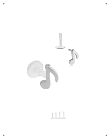 Bioflex Labret Style Push Pin Nose Stud or Nose Screw 6mm Music Note 18G