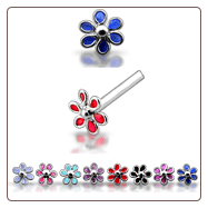 **BLOW OUT SALE** 925 Sterling Silver Nose Studs Pins Straight or L Bend Dainty Flower