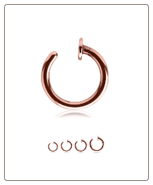 Nose Ring Surgical Steel Rose Gold Plated Open Hoop Choose Your Size 18G