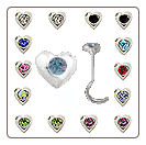 **BLOW OUT SALE** 925 Sterling Silver Nose Screw 3.5mm Heart 22G