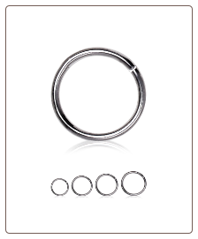 **BLOW OUT SALE** Surgical Steel Hinged Septum Clicker Choose Your Size 16G