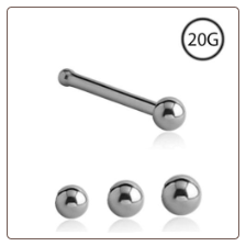 316L Surgical Steel Nose Bone Ball -Choose Your Size 20G