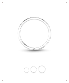 925 Sterling Silver Nose Ring Continuous Hoop - Choose Your Size & Gauge