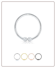 925 Sterling Silver Fake Septum Clicker Hanger Clip On Non Piercing Nose Ring Hoop Choose Your Color & Size 22G
