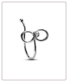 925 Sterling Silver Faux Fake Nose Hugger Clip On Non Pierced Nose Ring Infinity