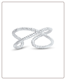 925 Sterling Silver Twisted Toe Ring