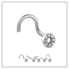 316L Surgical Steel Nose Stud Ring Circle 20G