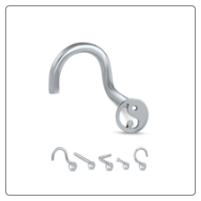 316L Surgical Steel Yin Yang Nose Stud Choose Your Style 20G