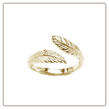 10KT Yellow Gold Feather Toe Ring