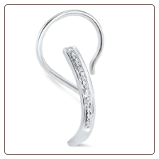 14KT White Gold Nose Screw Stud Genuine Diamonds 20G 14KT White Gold Nose Screw Stud Genuine Diamonds 20G